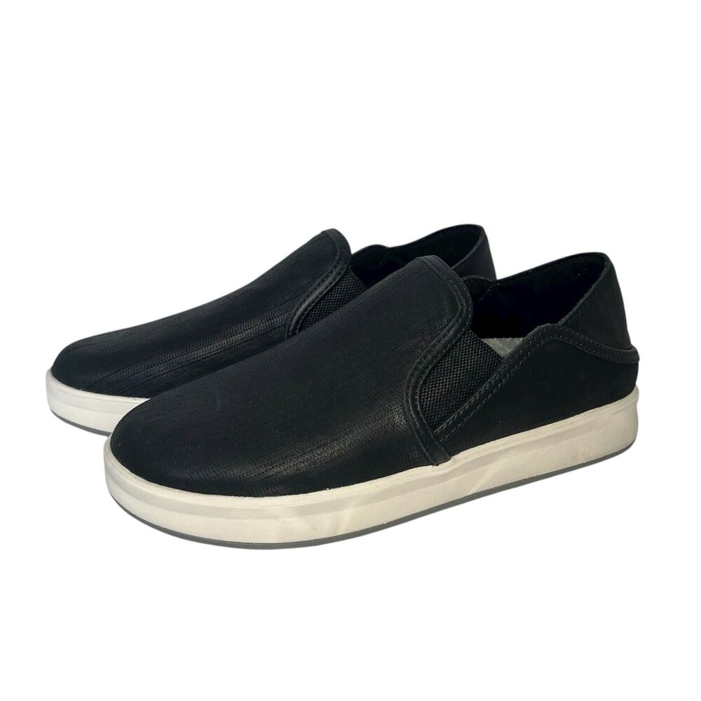 OluKai Kiihele Ili Slip In Shoes Casual Comfort Leather Black Women 7.5